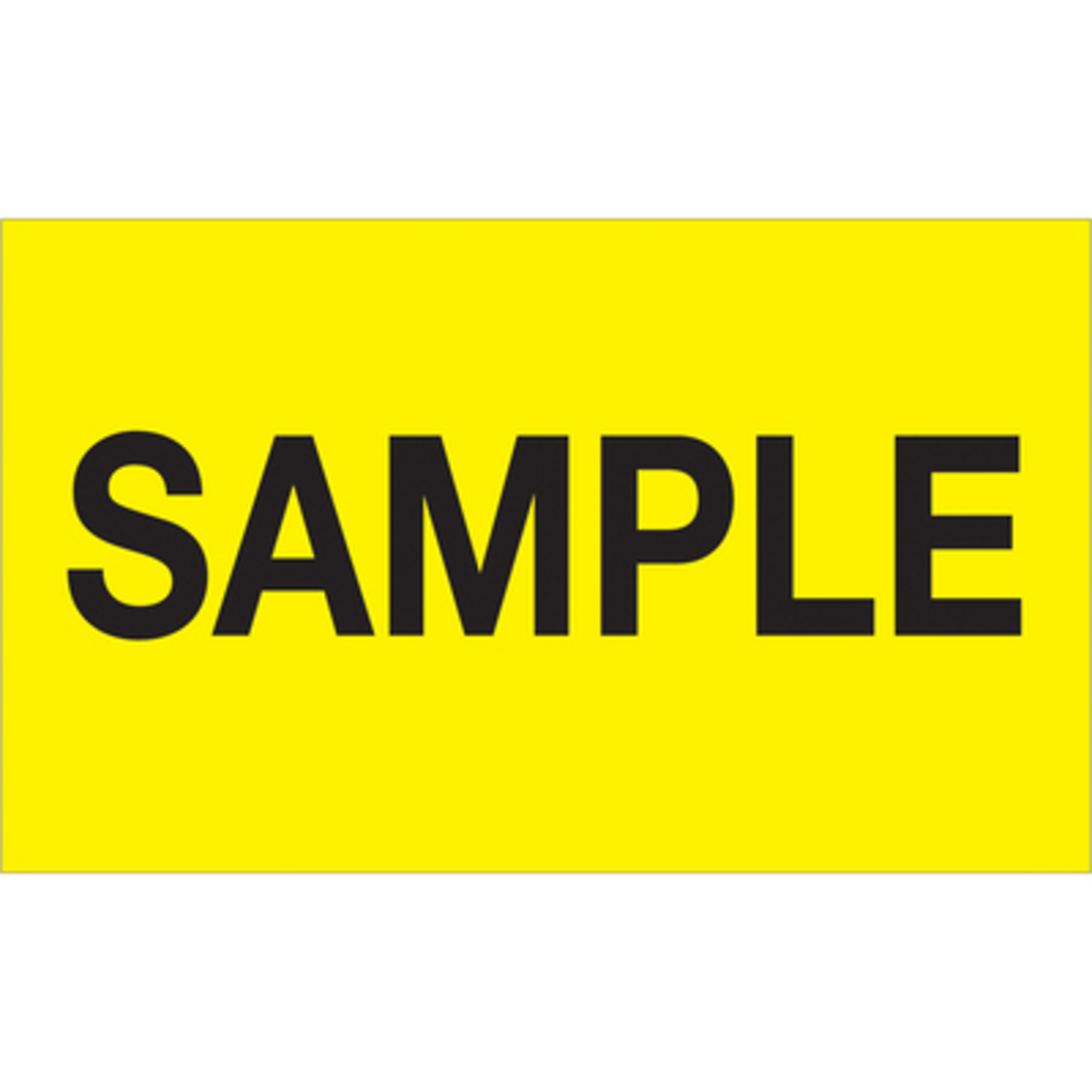 Stock Packaging Fluorescent Yellow Labels — 3in. x 5in., 500 Pcs, Model# DL1157